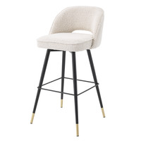 Bar Stool Cliff bouclé cream set of 2
