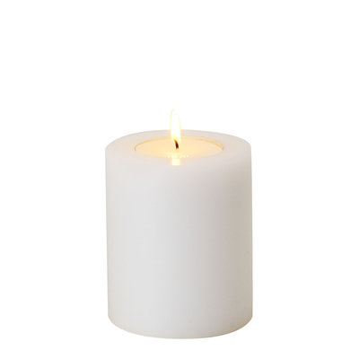 Artificial Candle ø 10 x H. 12 cm white set of 2