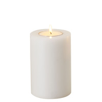 Artificial Candle ø 10 x H. 15 cm white set of 2