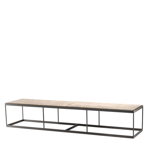 Eichholtz Coffee Table La Quinta bronze finish beige marble