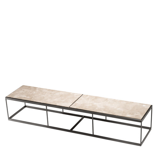 Eichholtz Coffee Table La Quinta bronze finish beige marble