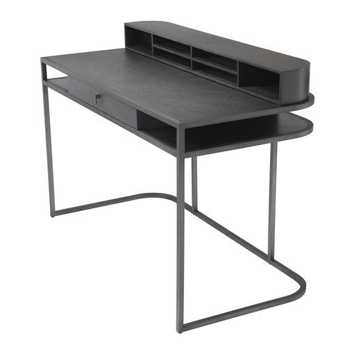 Eichholtz Desk Highland charcoal brown oak veneer