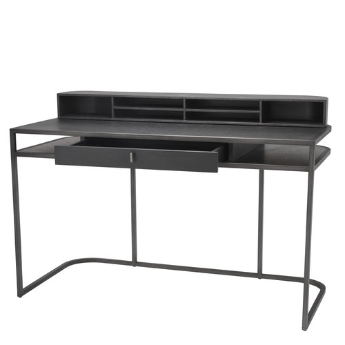 Eichholtz Desk Highland charcoal brown oak veneer