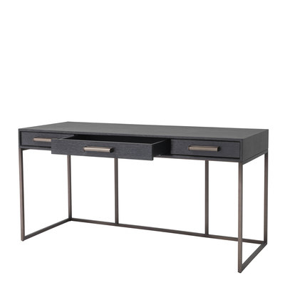 Desk Larsen charcoal grey oak veneer