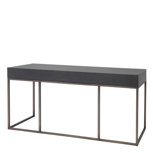 Eichholtz Desk Larsen charcoal grey oak veneer