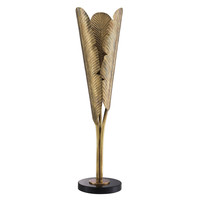 Table Lamp Plantain vintage brass finish