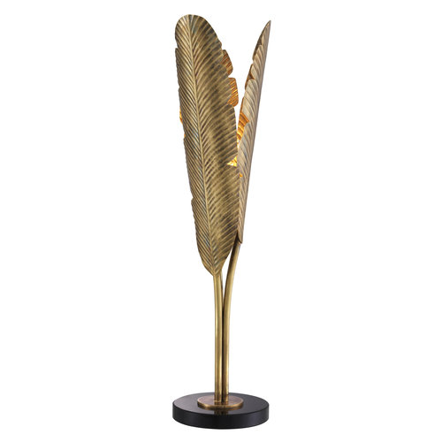 Eichholtz Table Lamp Plantain vintage brass finish