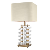 Table Lamp Toscana vintage brass finish inc shade