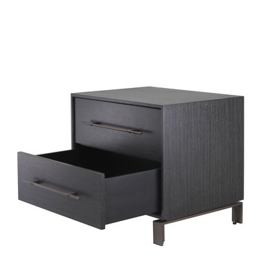 Bedside Table Canova charcoal grey oak veneer