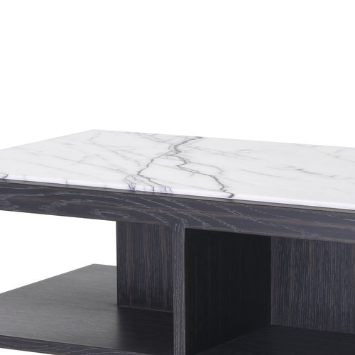 Eichholtz Side Table Miguel charcoal grey oak veneer