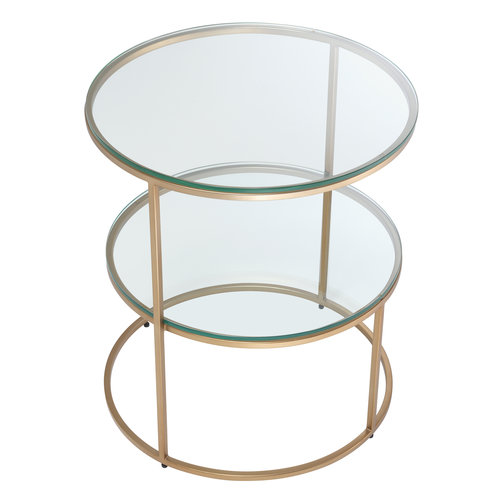 Eichholtz Side Table Circles brushed brass finish