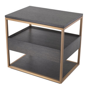 Eichholtz Side Table Parker mocha straight oak veneer