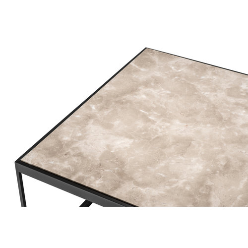 Eichholtz Side Table La Quinta bronze finish beige marble