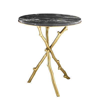 Side Table Westchester gold finish marble top