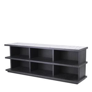 Eichholtz Cabinet Miguel L charcoal grey oak veneer.