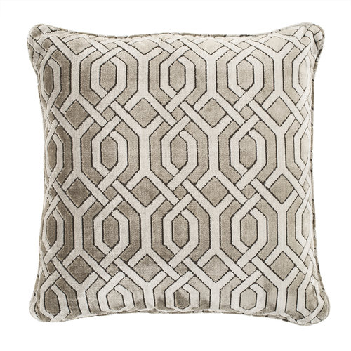 Eichholtz Cushion Trellis grey velvet  60 x 60 cm