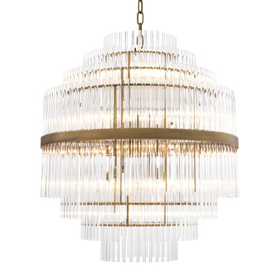 Chandelier East antique brass finish