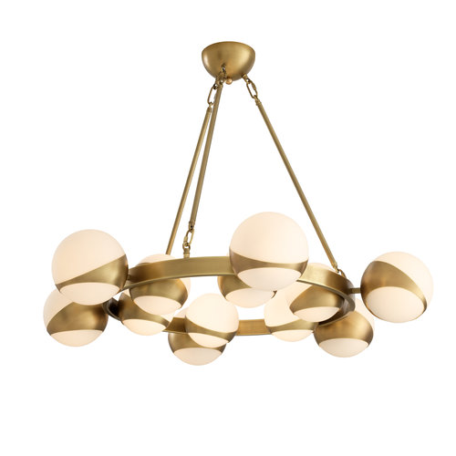 Eichholtz Chandelier Piazetta antique brass finish