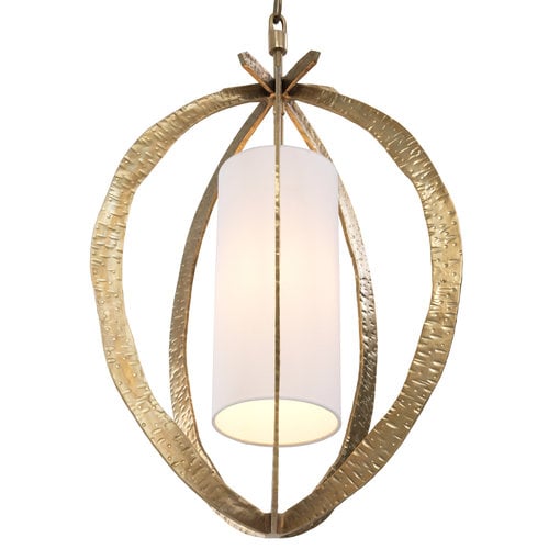 Eichholtz Chandelier Luciano hammered vintage brass finish