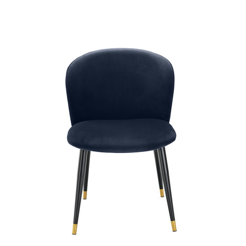 Eichholtz Dining Chair Volante savona midnight blue velvet