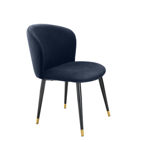 Eichholtz Dining Chair Volante savona midnight blue velvet