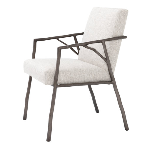 Eichholtz Dining Chair Antico medium bronze finish loki natu