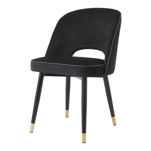 Eichholtz Dining Chair Cliff roche black velvet set of 2