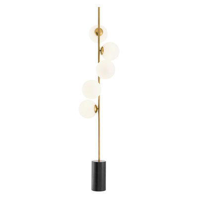 Floor Lamp Tempo antique brass finish