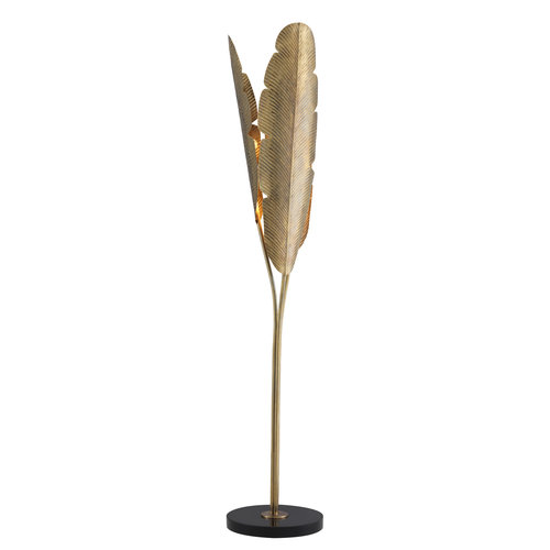 Eichholtz Floor Lamp Plantain vintage brass finish