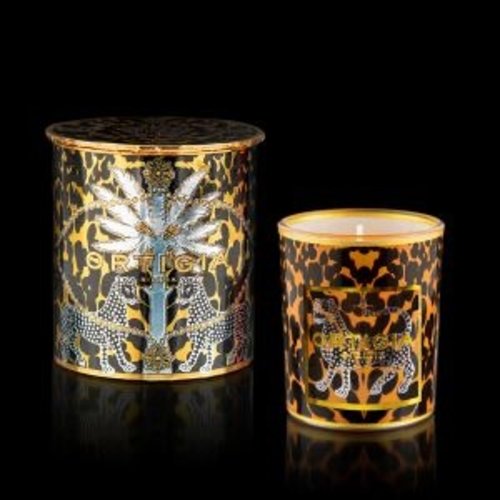 Ortigia Ambra Nera Candle Decorated