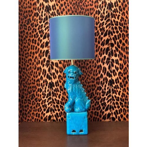 Lamp voet turquoise leeuw Lamp voet turquoise leeuw