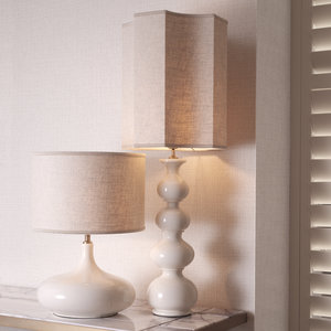 Eichholtz Table Lamp Mabel Crackled white ceramic