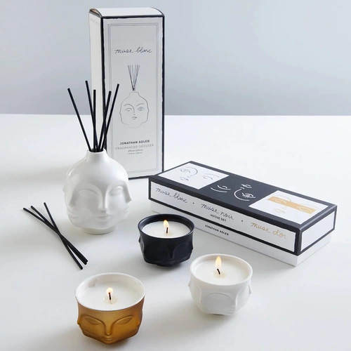 Jonathan Adler MUSE VOTIVE CANDLE SET OF 3