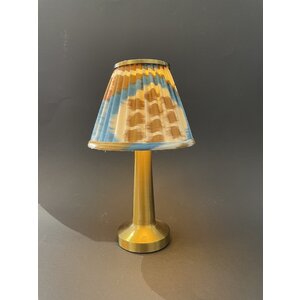 HOF House of Furniture Table lamp | Wireless | Ikat | Gold, Blue, White