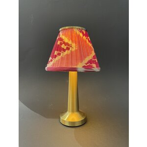 HOF House of Furniture Table lamp | Wireless | Ikat | Bordeaux red, White, Old Pink