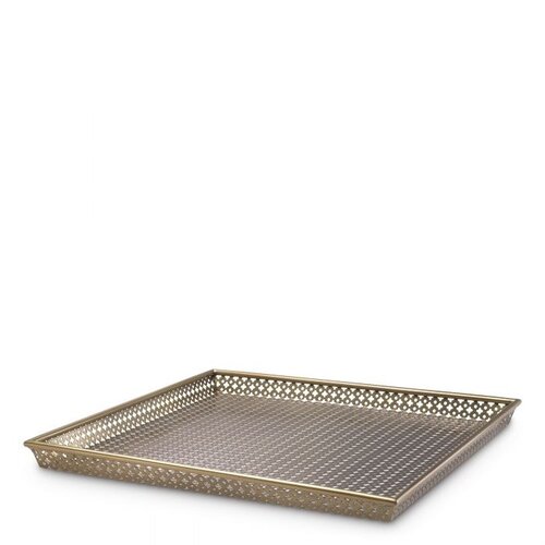 Eichholtz Tray Sirenuse Square antique brass finish