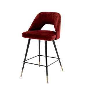 Eichholtz Counter Stool Avorio roche bordeaux red velvet