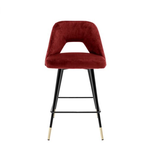 Eichholtz Counter Stool Avorio roche bordeaux red velvet