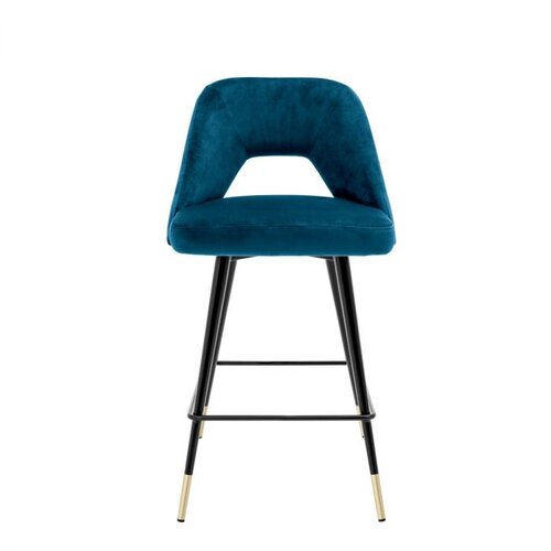 Eichholtz Counter Stool Avorio roche blue velvet