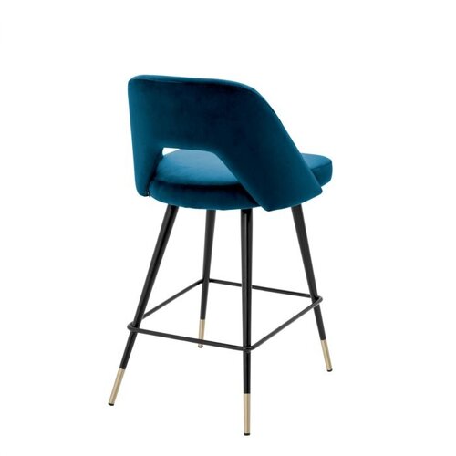 Eichholtz Counter Stool Avorio roche blue velvet