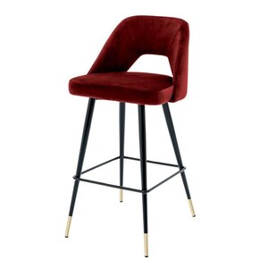 Eichholtz Bar Stool Avorio roche bordeaux red velvet