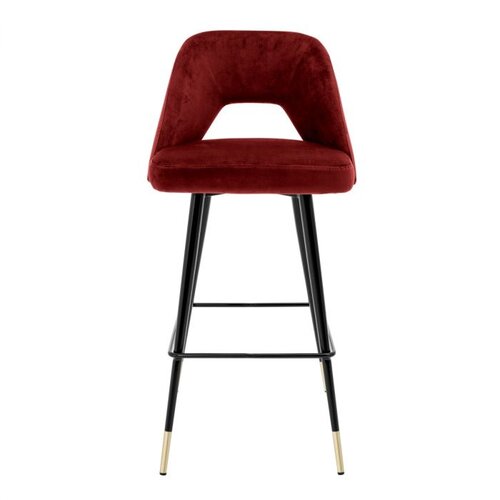 Eichholtz Bar Stool Avorio roche bordeaux red velvet