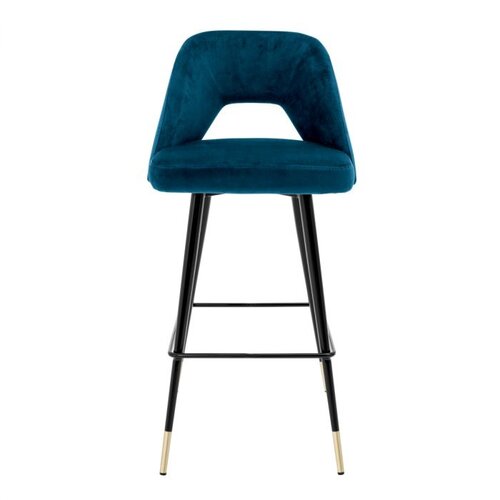 Eichholtz Bar Stool Avorio roche blue velvet