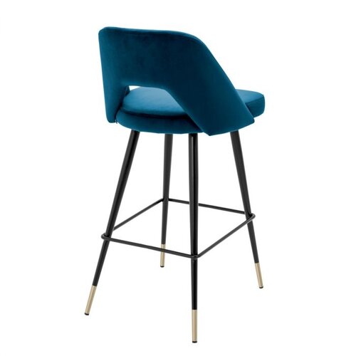 Eichholtz Bar Stool Avorio roche blue velvet