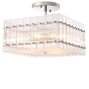 Eichholtz Ceiling Lamp Ruby square nickel finish
