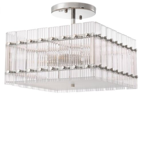 Eichholtz Ceiling Lamp Ruby square nickel finish