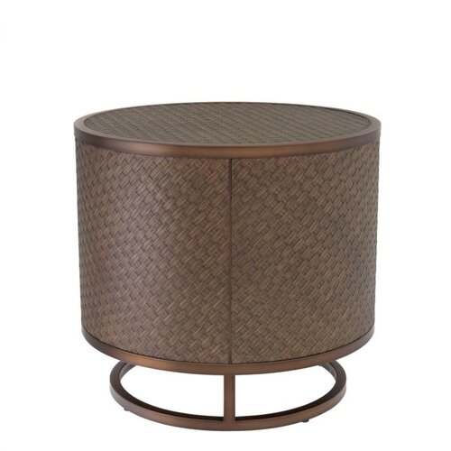 Eichholtz Side Table Napa Valley woven oak veneer