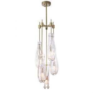 Eichholtz Chandelier Bellano L light brushed brass finish