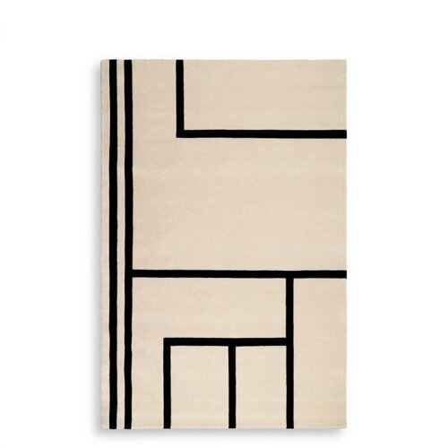 Eichholtz Carpet Omar off-white black 200 x 300 cm