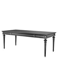 Dining Table Wallace waxed black finish